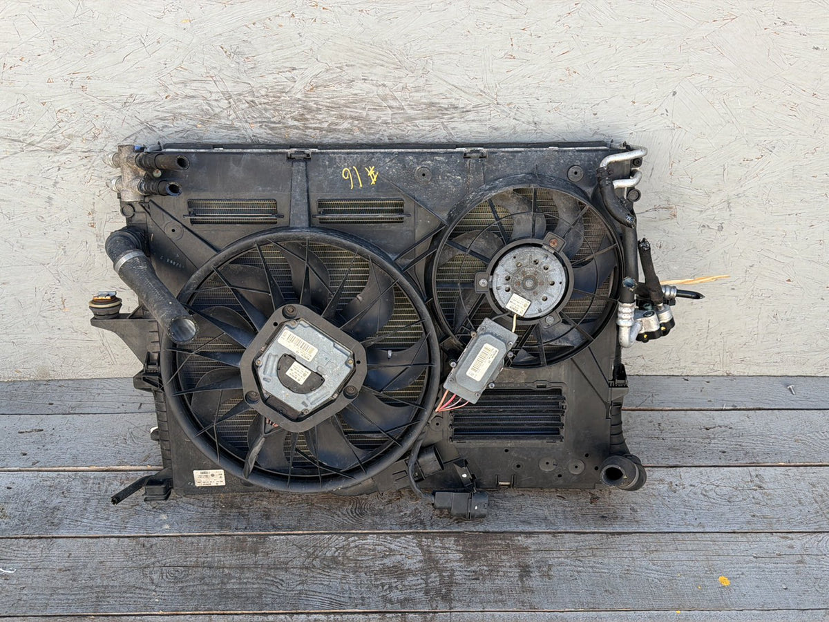 2003-2006 Porsche Cayenne Radiator Condenser w/ Cooling Fan OEM