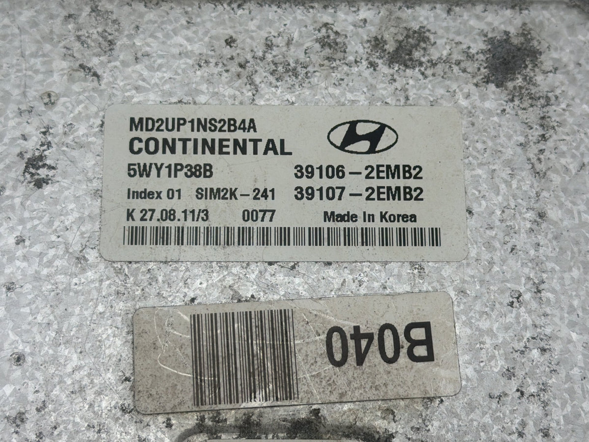 2011-2013 Hyundai Elantra 1.8L Engine Computer Control Module 39106-2EMB2 OEM