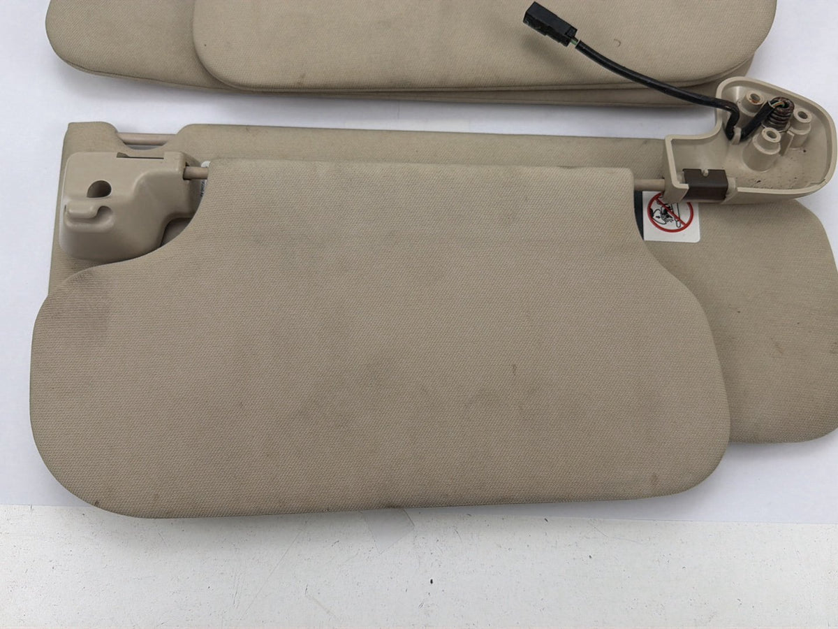 2003-2006 Lincoln Navigator Left/Right Sun Visor Pair Tan w/ Mirror OEM