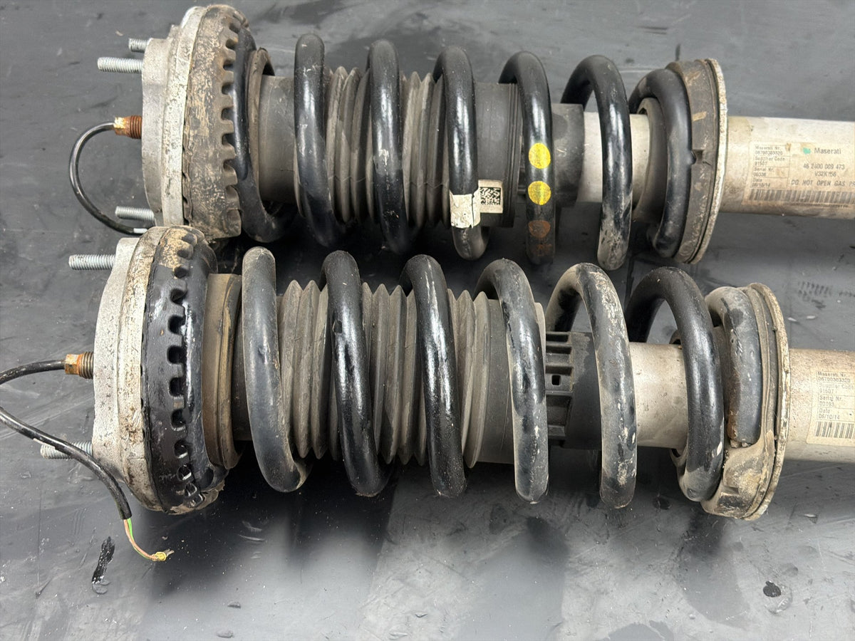 2014-2017 Maserati Quattroporte Front Shock Absorber Struts Springs Pair OEM