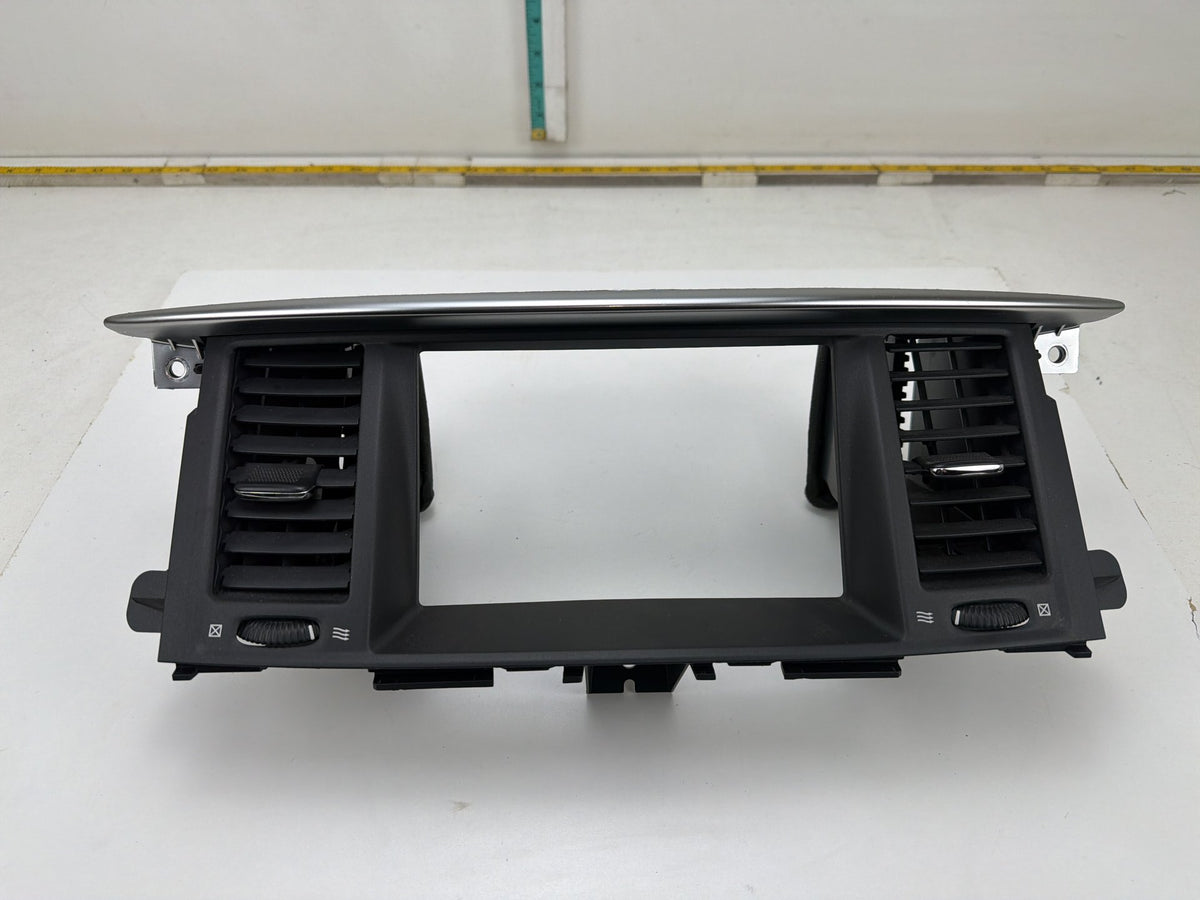 2011-2013 Infiniti QX56 Center Dash Display Bezel Trim & Air Vent Grille OEM