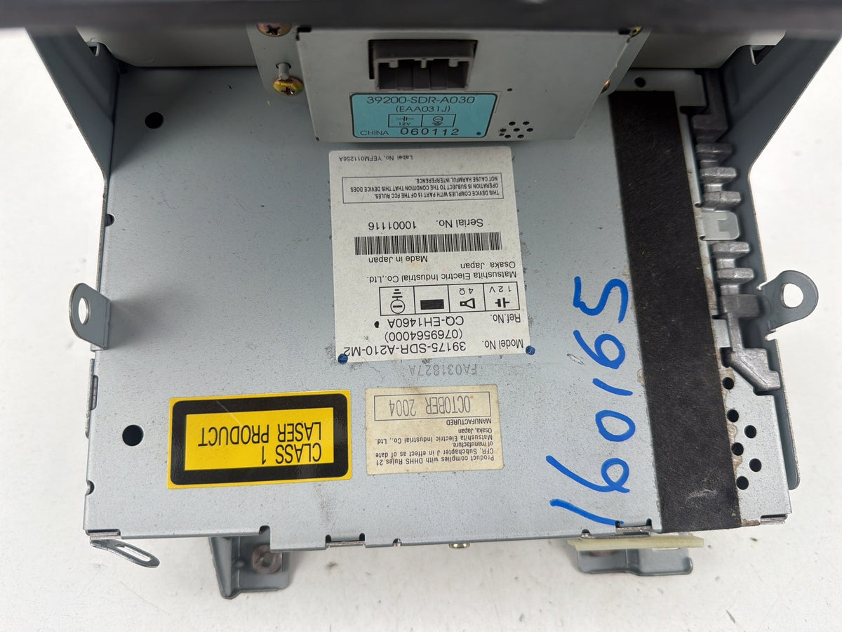 2003-2007 Honda Accord Radio 6 CD Changer Dual Climate Control 39175-SDR-A210-M2