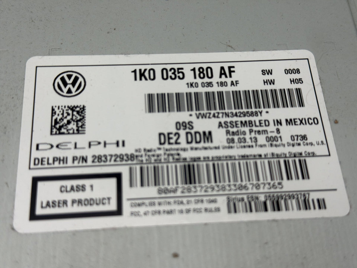 2012-2019 Volkswagen Beetle AM FM CD Player Radio Receiver 1K0035180AF OEM
