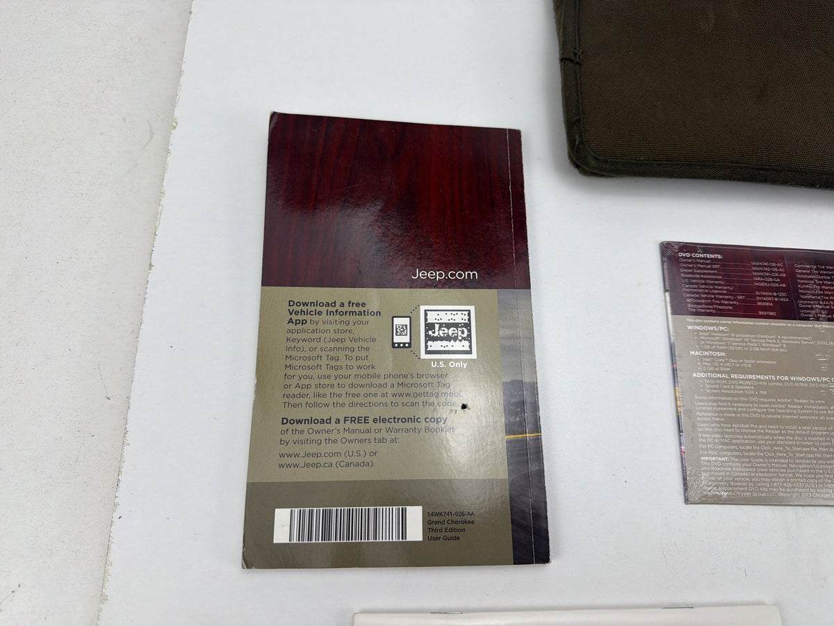 2014 Jeep Grand Cherokee Owners Manual Set User Guide Case OEM