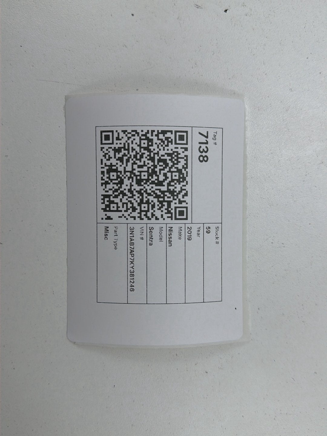 2013-2019 Nissan Sentra B17 ECO Sport Traction Control Switch 689TU3SGOA OEM