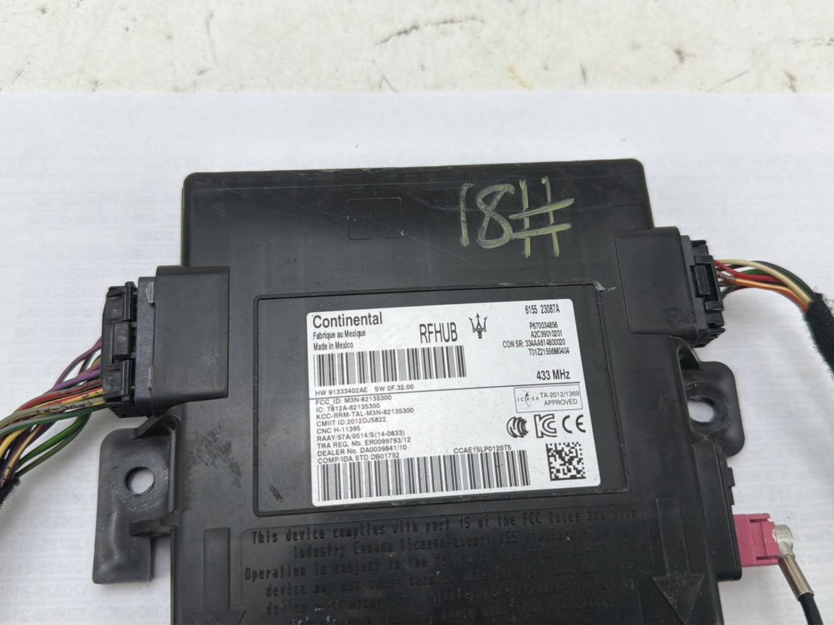 2014-2017 Maserati Ghibli Keyless Entry Control Module P670034856 OEM