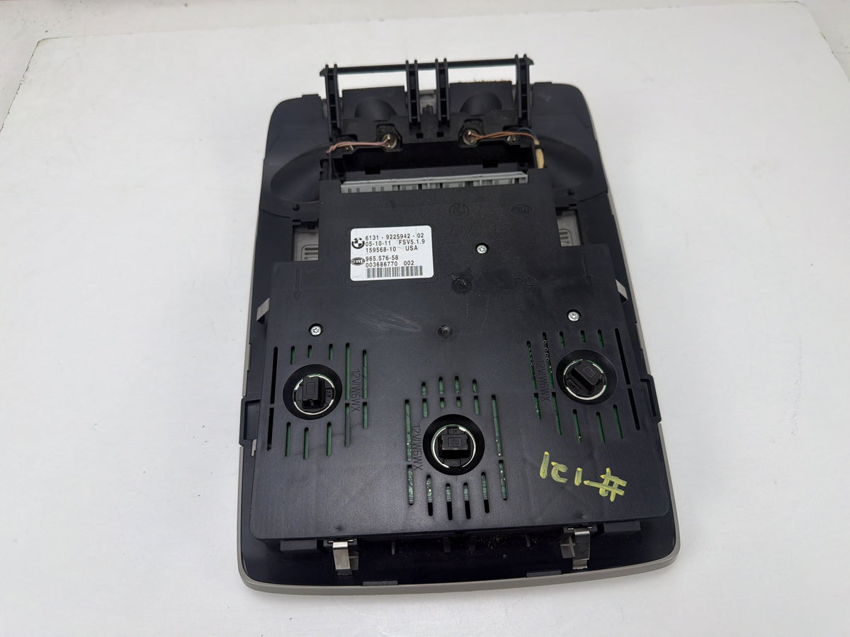 2011-2013 BMW X5 Front Roof Dome Light Overhead Console Switch Unit Gray OEM