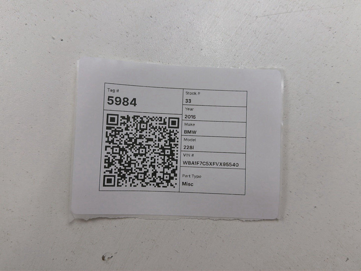 2014-2016 BMW 228i F22 Roof Sunroof Glass 43R-001604 OEM