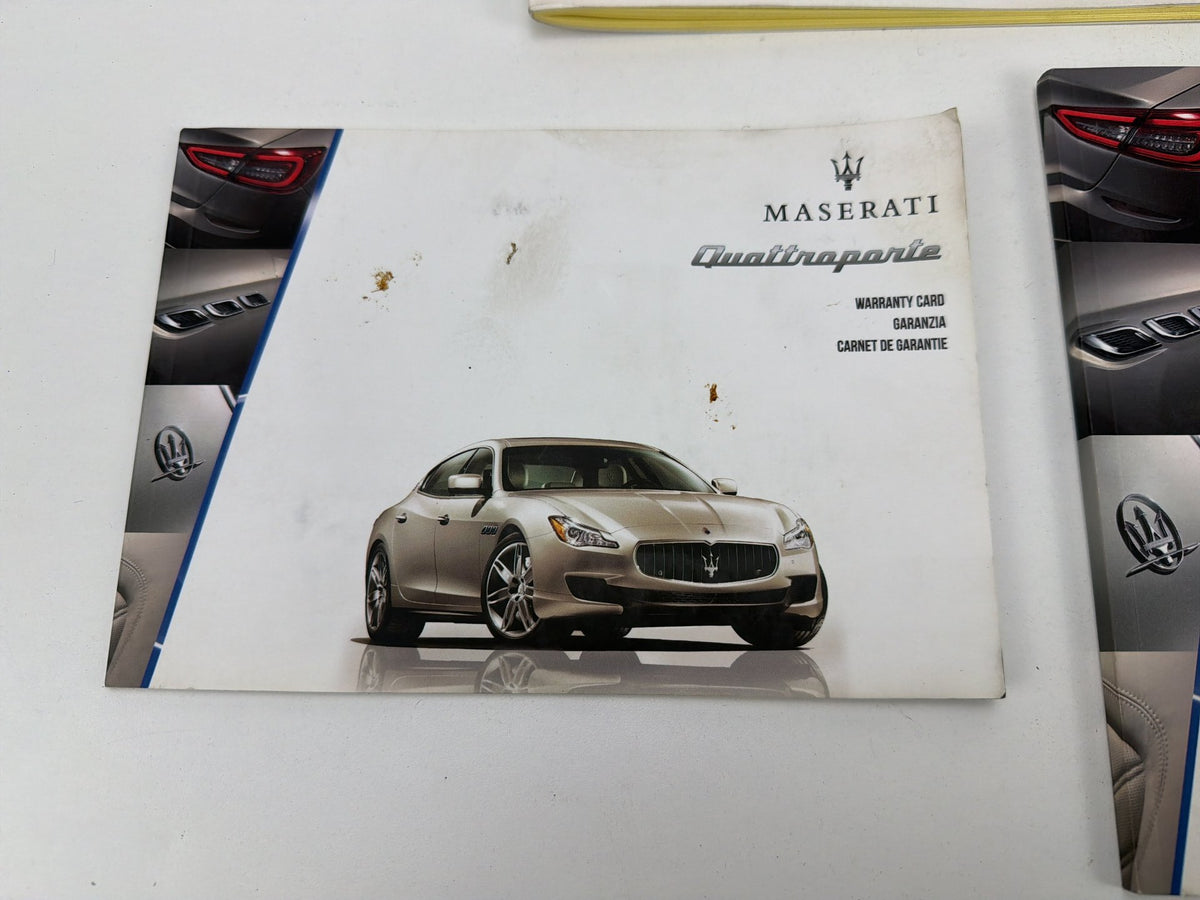 2015 Maserati Quattroporte M156 Owner's Manual Guide BooK Set 2018244 OEM