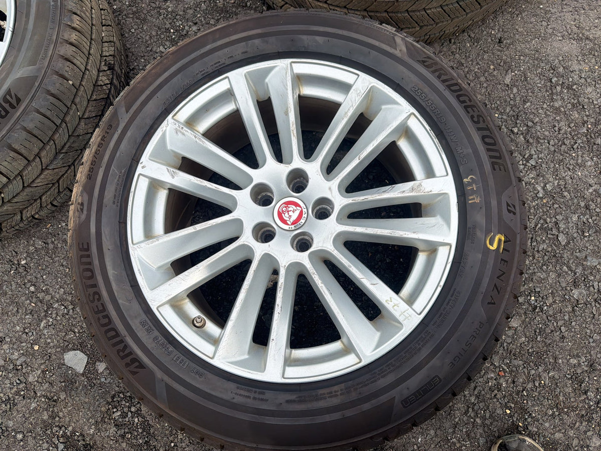 2017-2020 Jaguar F-Pace Wheels Silver Tires Set of 4 255/55R19 111W M+S OEM