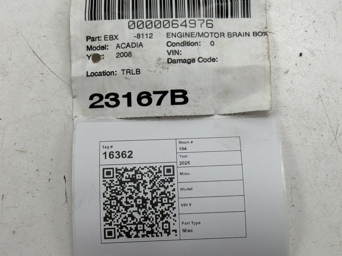2008 GMC Acadia Engine Control Module ECU ECM 12625340 OEM