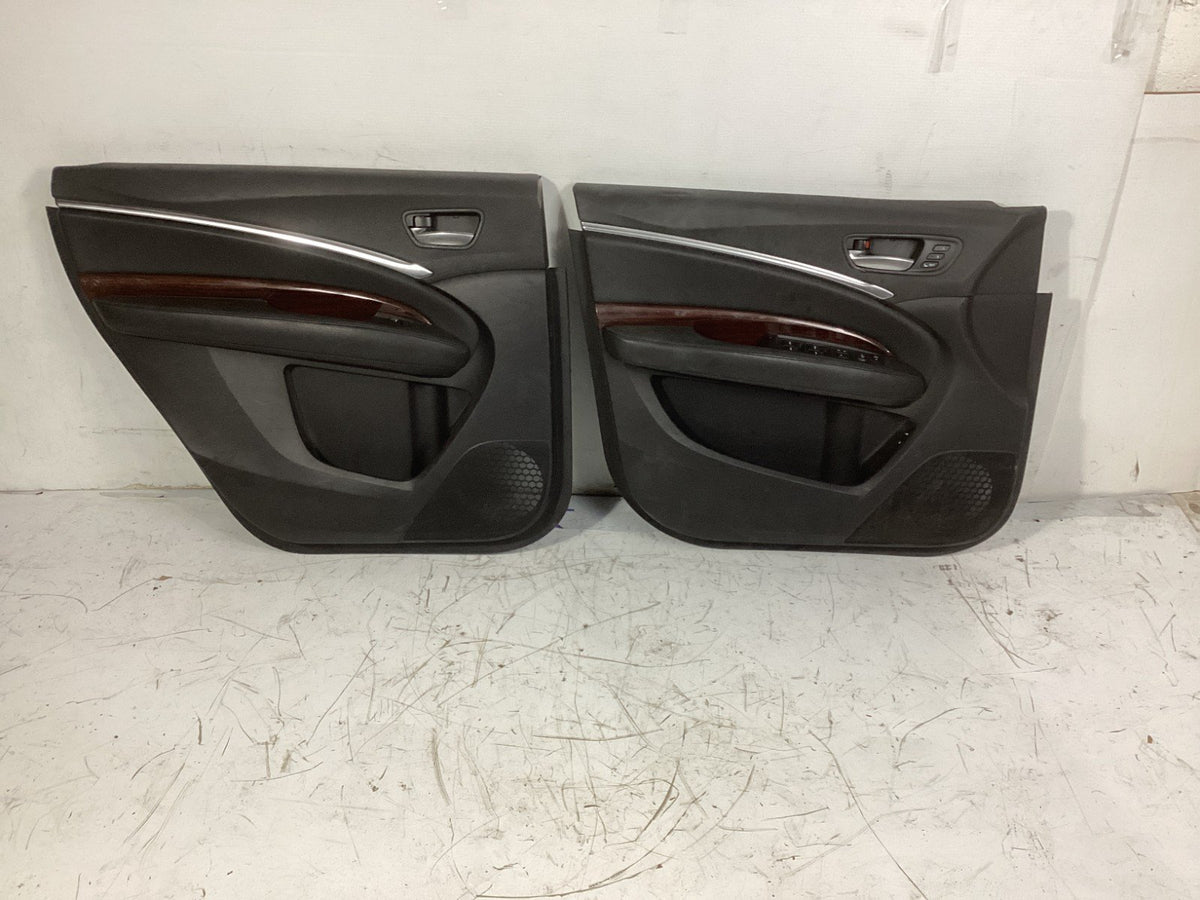 2014 - 2020 Acura MDX Front & Rear Left Side Interior Door Trim Panel OEM.