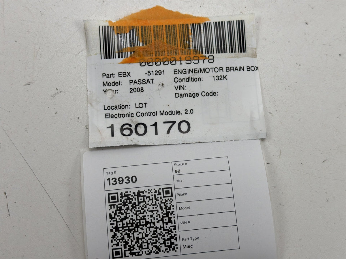 2006-2008 Volkswagen Passat Engine Computer Control Module 3C0 907 115 S OEM