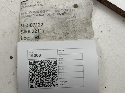 2003-2005 Chevrolet Trailblazer Engine Computer ECU ECM PCM 12574976 OEM