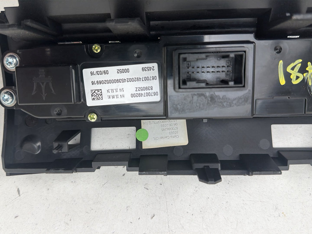 2014-2017 Maserati Ghibli III M157 Center HVAC Heater A/C Climate Control OEM