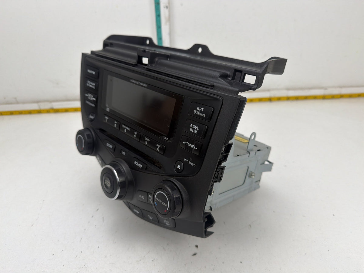 2003-2007 Honda Accord Radio 6 CD Changer Dual Climate Control 39175-SDR-A210-M2