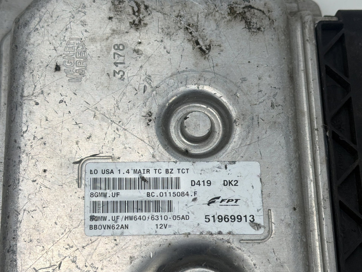 2014-2015 Fiat 500 Front Engine Computer Brain Control Module ECU 51969913 OEM