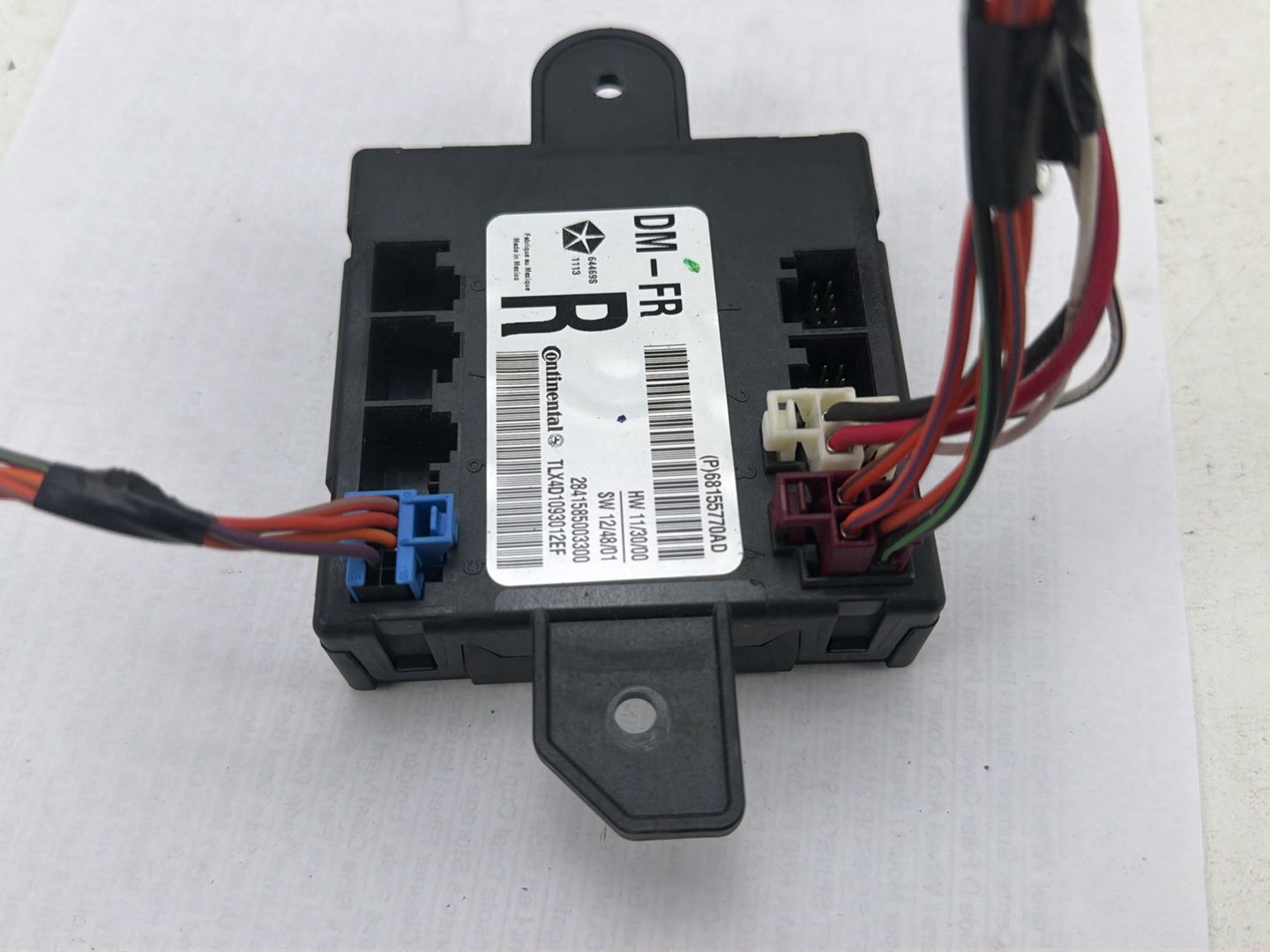 2013-2015 Ram 1500 Front Right Passenger Side Door Control Module 68155770AD OEM