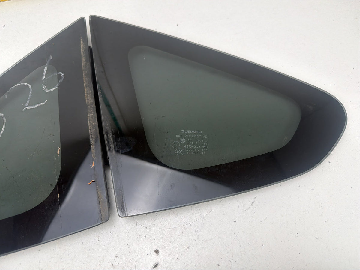 2013-2017 Subaru XV Crosstrek Rear Right-Left Quarter Vent Glass Window Pair OEM