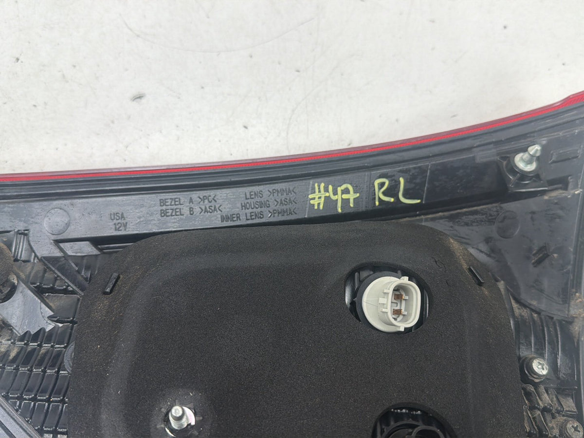2015 - 2020 Toyota Sienna L30 - Rear Left Driver Side Inner Tail Light OEM