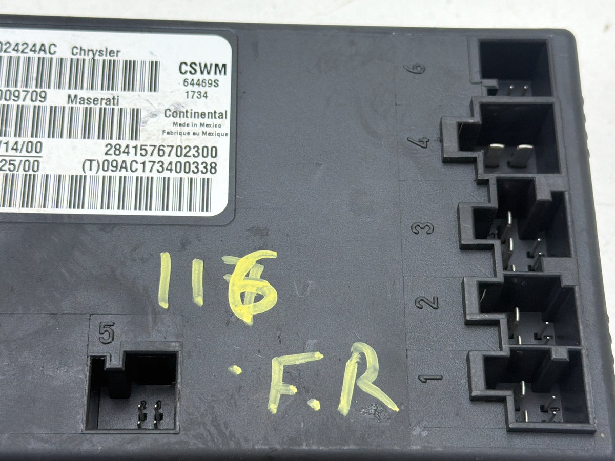 2014-2020 Maserati Ghibli III M157 - Seat Heater Control Module 68202424AC OEM