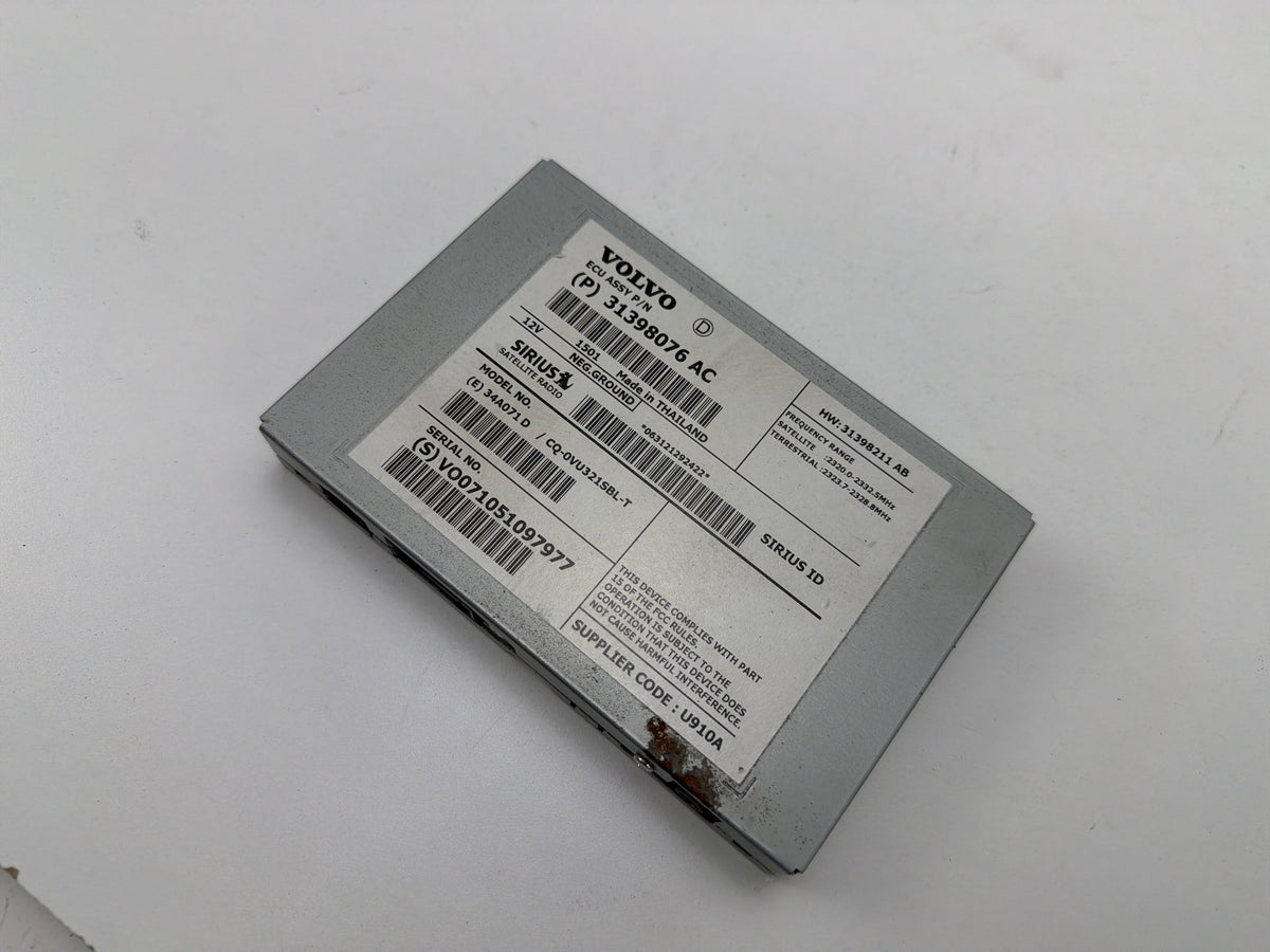 2015-2018 Volvo S60 - Sirius Satellite Radio Receiver Module P31398076 OEM