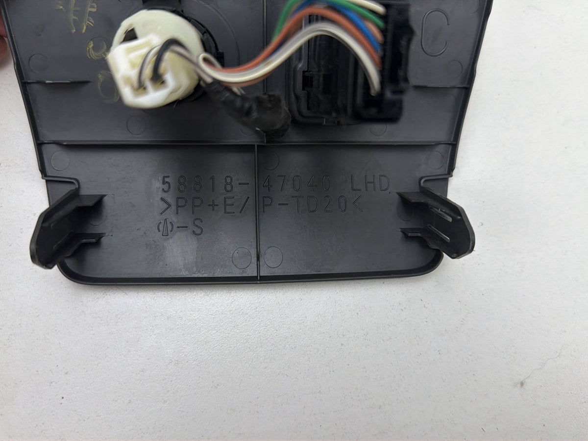 2010-2011 Toyota Prius Center Console Heated Seat Switch Trim Power Outlet OEM