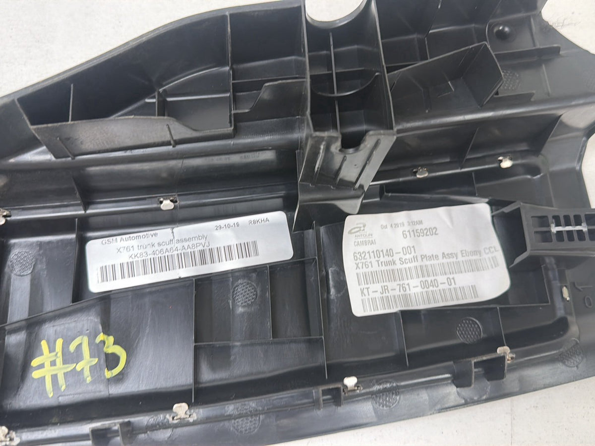 2019-2023 Jaguar F-Pace Rear Trunk Lock Latch Sill Scuff Plate Trim Cover OEM