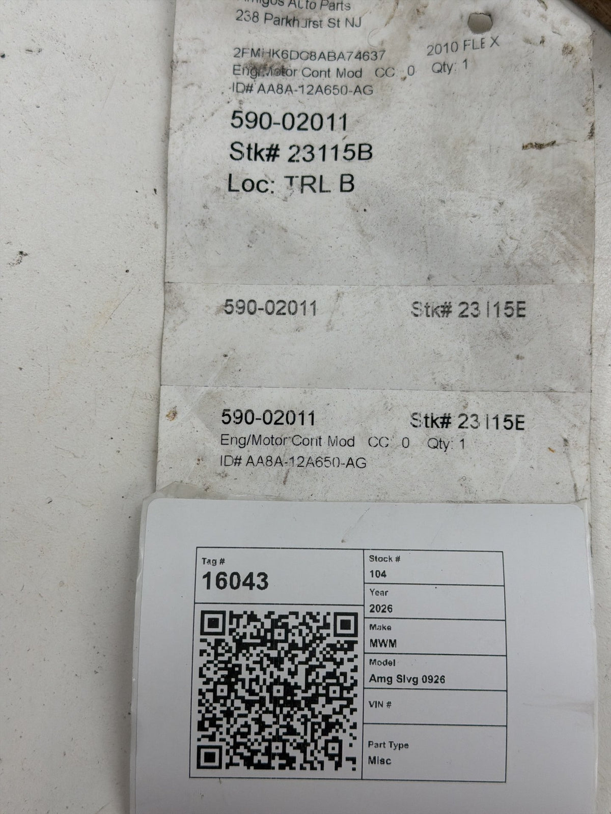 2010-2011 Ford Flex 3.5L Engine Control Module Unit ECU AA8A-12A650-AG OEM