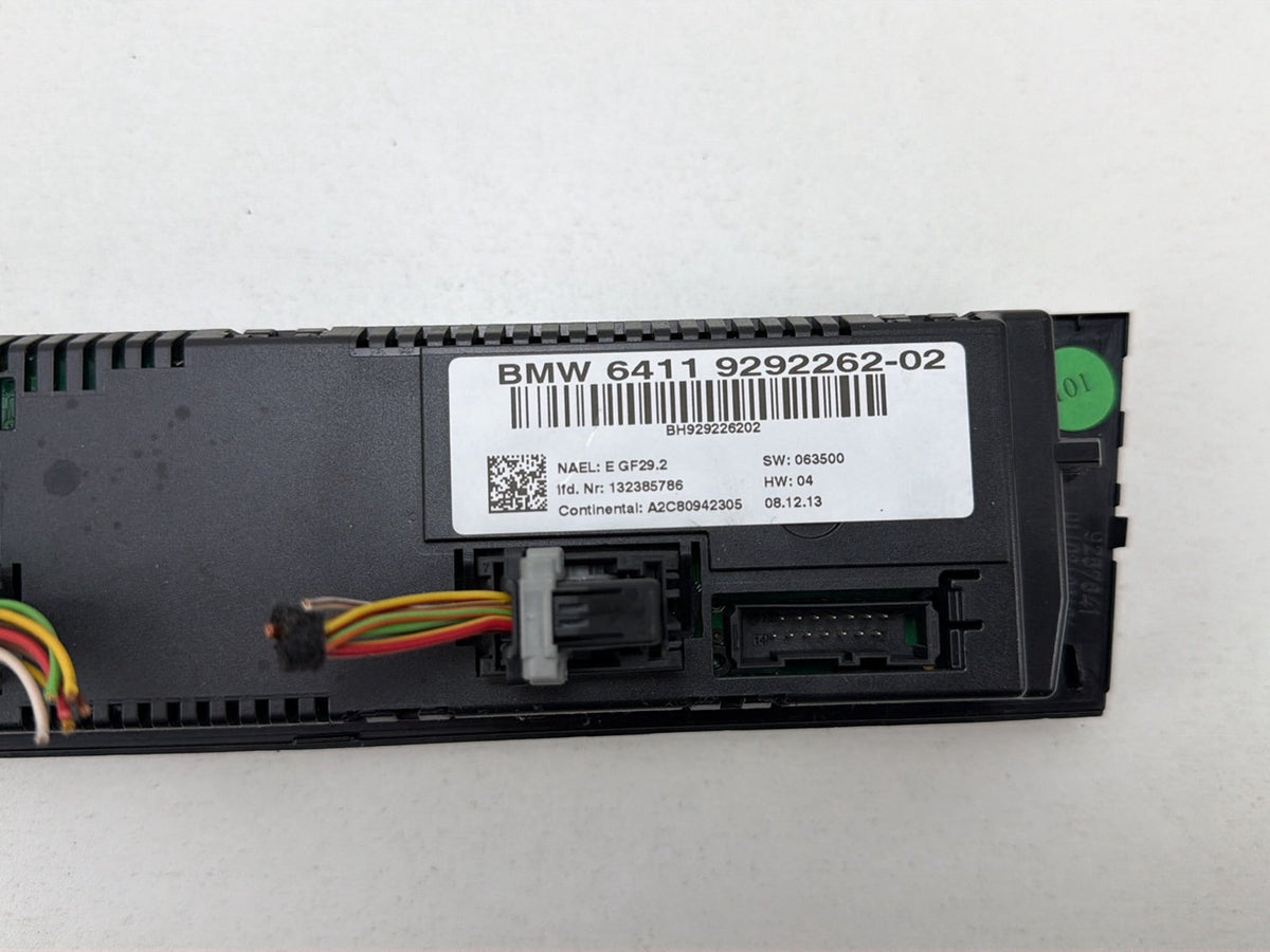 2012-2014 BMW X1 E84 Ac Heater Climate Control 9292262-02 OEM