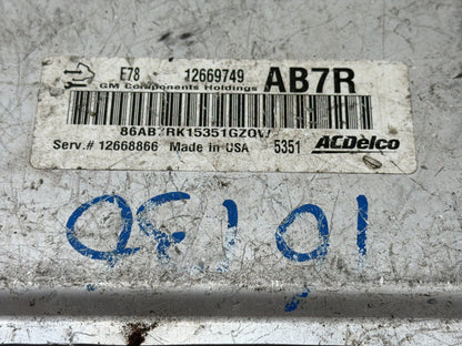 2012-2016 Chevrolet Sonic Engine Computer/ ECU Module 12668866 OEM