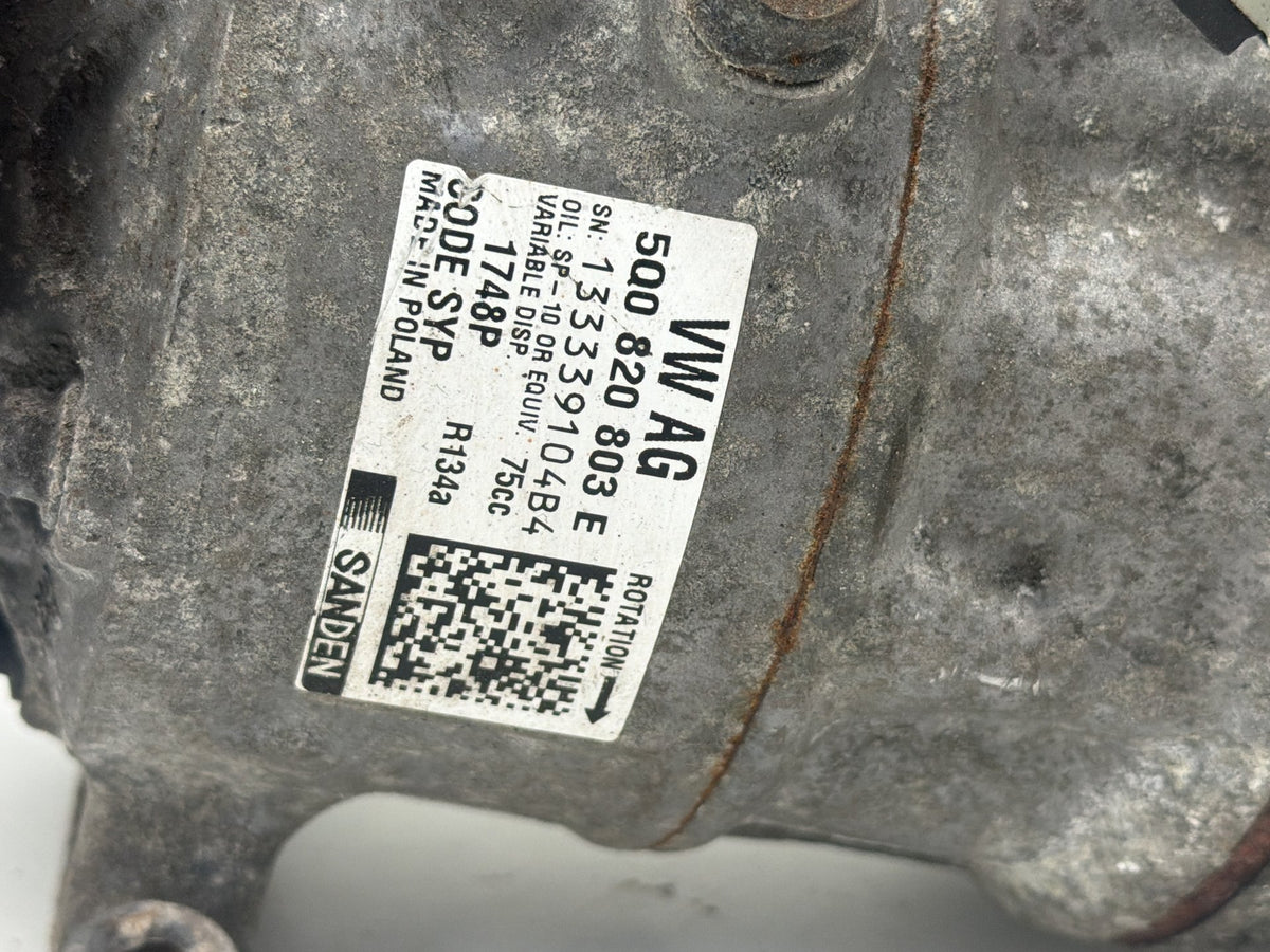 2015-2018 Audi A3 Air Conditioning A/C Compressor 5Q0820803E OEM