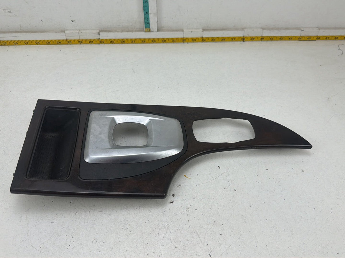 2008-2010 BMW 528i E60 Center Console Shifter Bezel Wood Trim Panel OEM