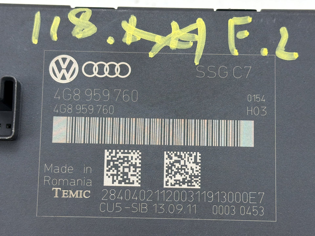 2012-2018 Audi A7 Left Front Driver Seat Control Module 4G8959760 OEM