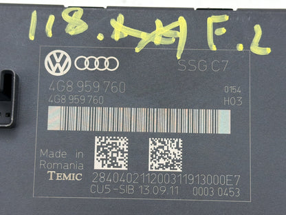 2012-2018 Audi A7 Left Front Driver Seat Control Module 4G8959760 OEM