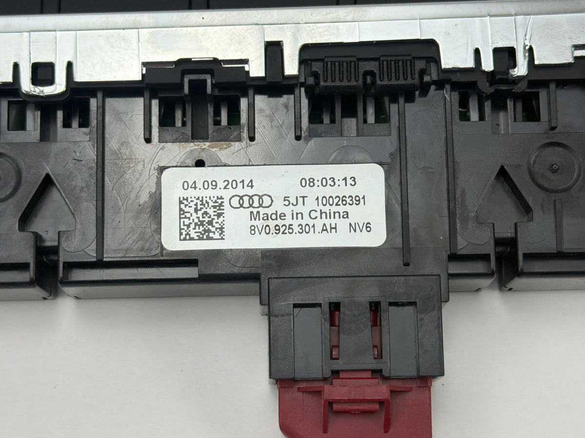 2015-2020 Audi A3 Dashboard Hazard Traction Parking Control Switch Panel OEM