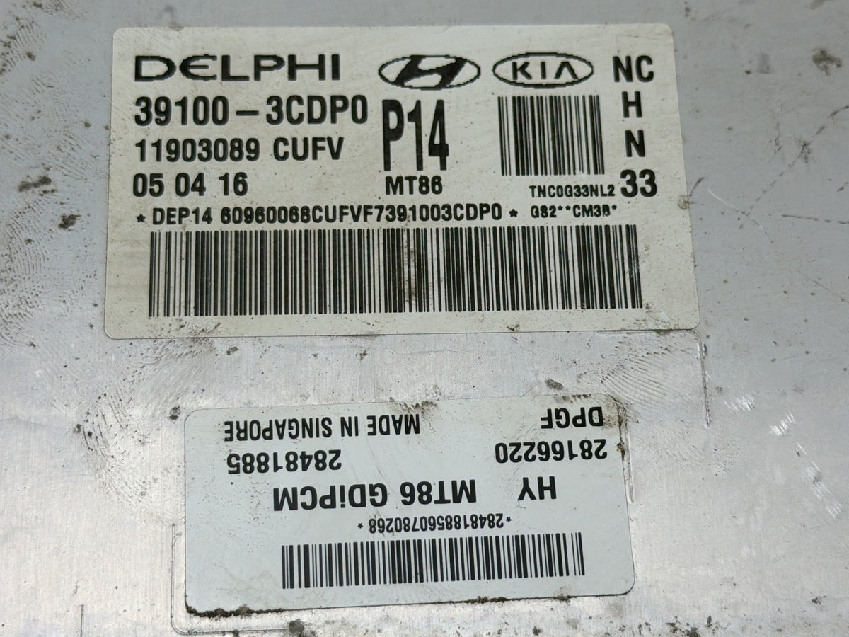 2017-2018 Hyundai Santa Fe Engine Control Module Unit ECU 39100-3CDP0 OEM