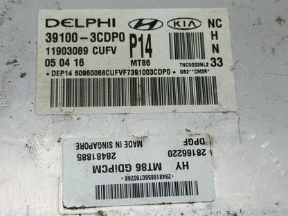 2017-2018 Hyundai Santa Fe Engine Control Module Unit ECU 39100-3CDP0 OEM
