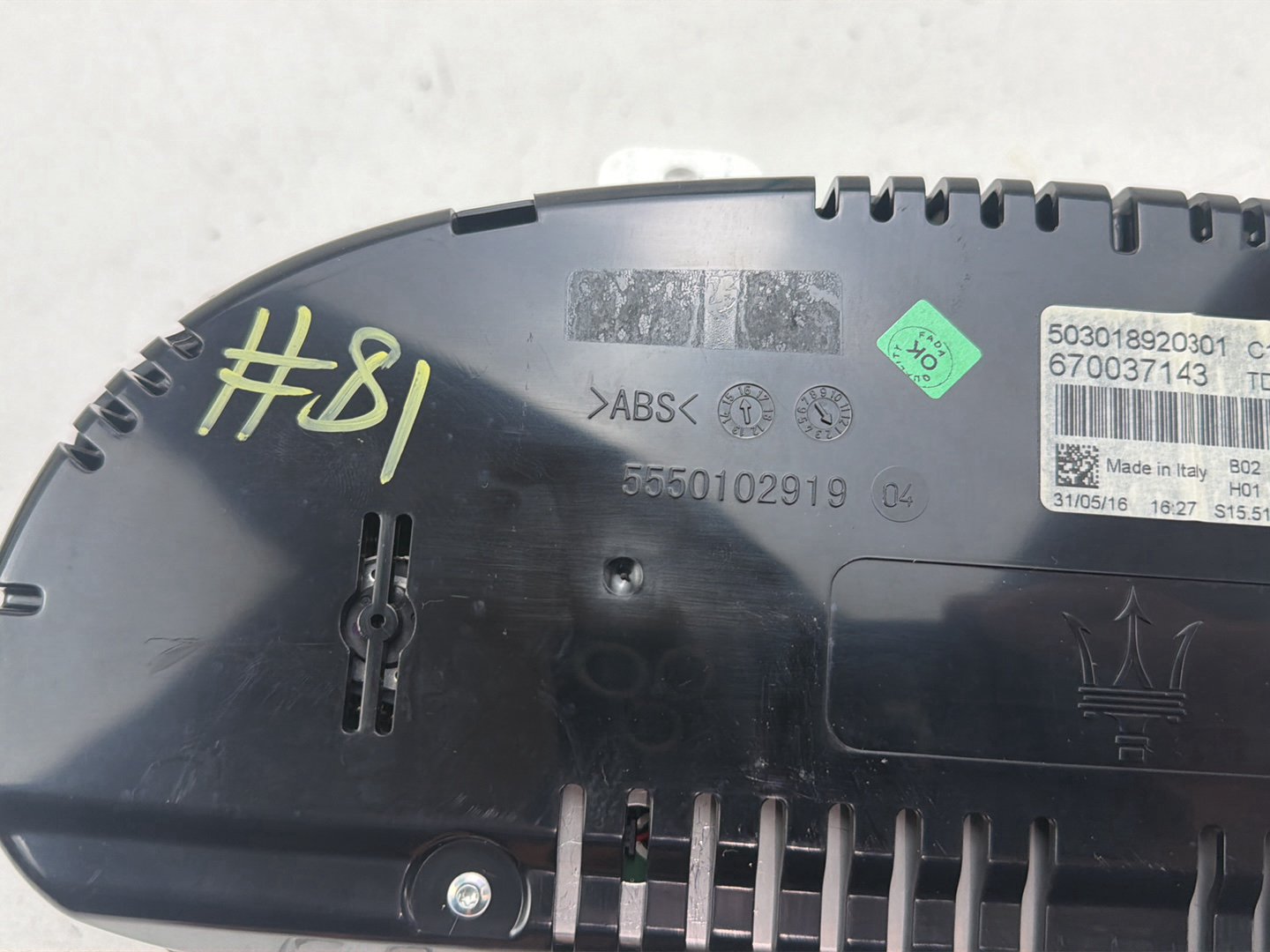 2014-2017 Maserati Ghibli Speedometer Instrument Gauge Cluster MPH 670037143 OEM