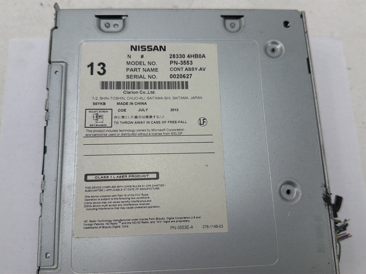 2014-2015 Infiniti Q50 Audio Visual AV Radio CD Receiver Unit OEM