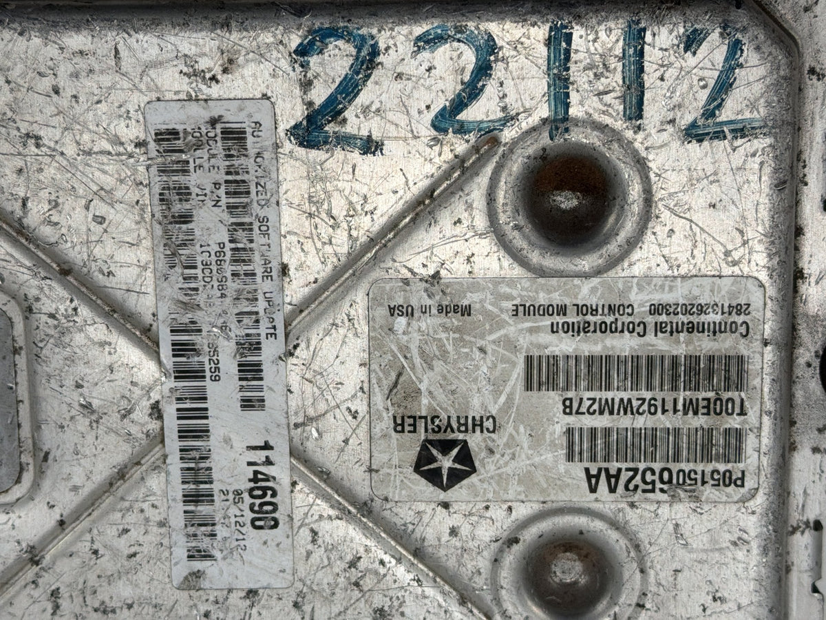 2012 Chrysler 200 Engine Computer Control Module Unit ECU P05150652AA OEM