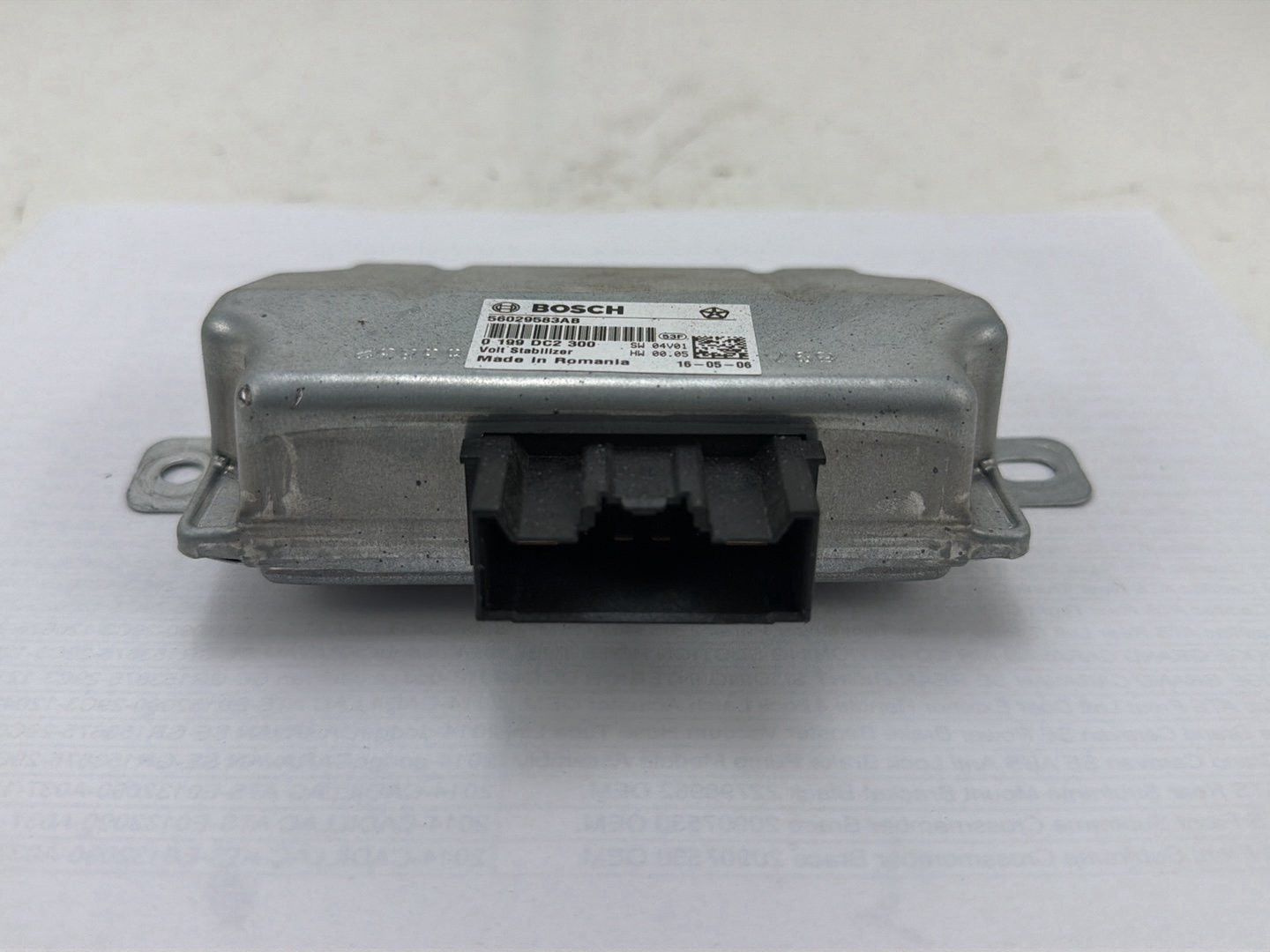 2014-2017 Maserati Ghibli Voltage Stabiliser Control Module 56029583AB OEM