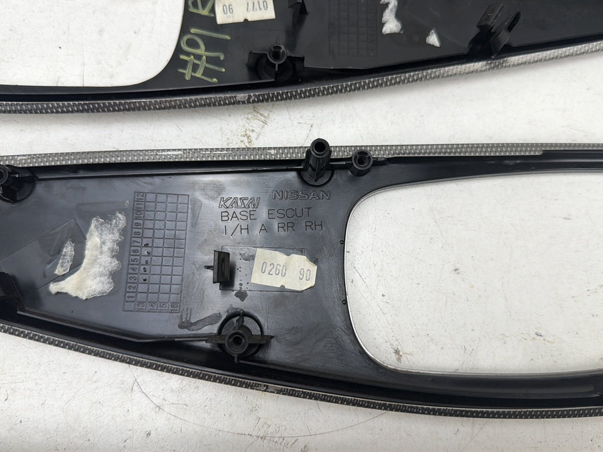 2014-2020 Infiniti Q50 V37 Interior Door Handle Trim Cover Bezel Panel 4 Pcs OEM