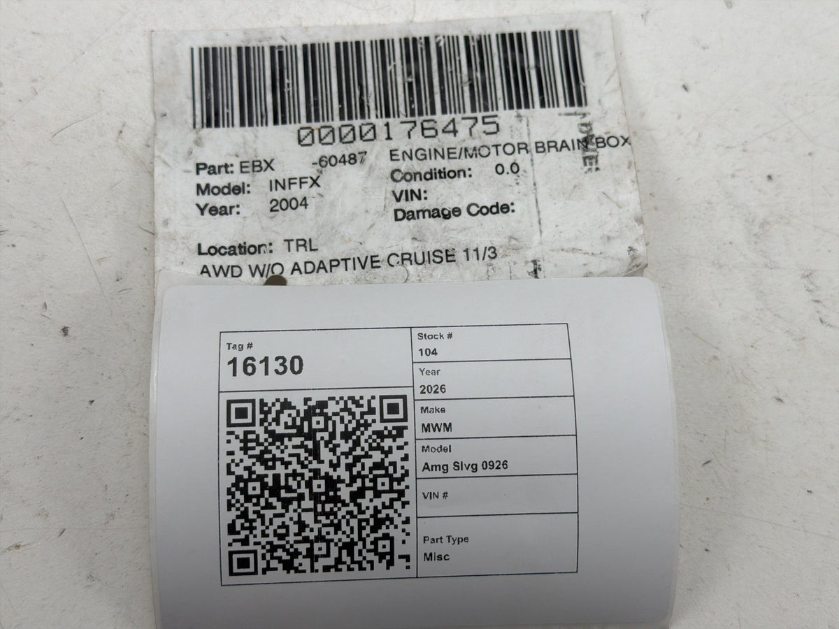 2003-2004 Infiniti FX Engine Computer/ ECU Control Module MEC35-430 C3 OEM