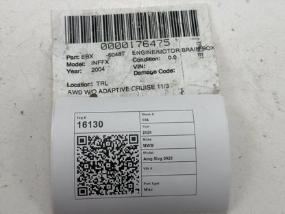 2003-2004 Infiniti FX Engine Computer/ ECU Control Module MEC35-430 C3 OEM
