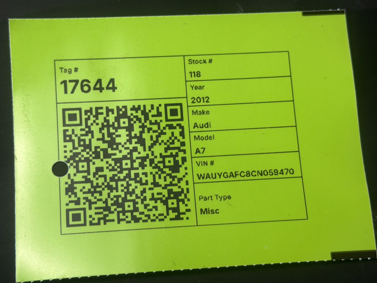 2012-2018 Audi A7 Quattro Front Bumper Reinforcement Rebar Impact Crash Beam OEM