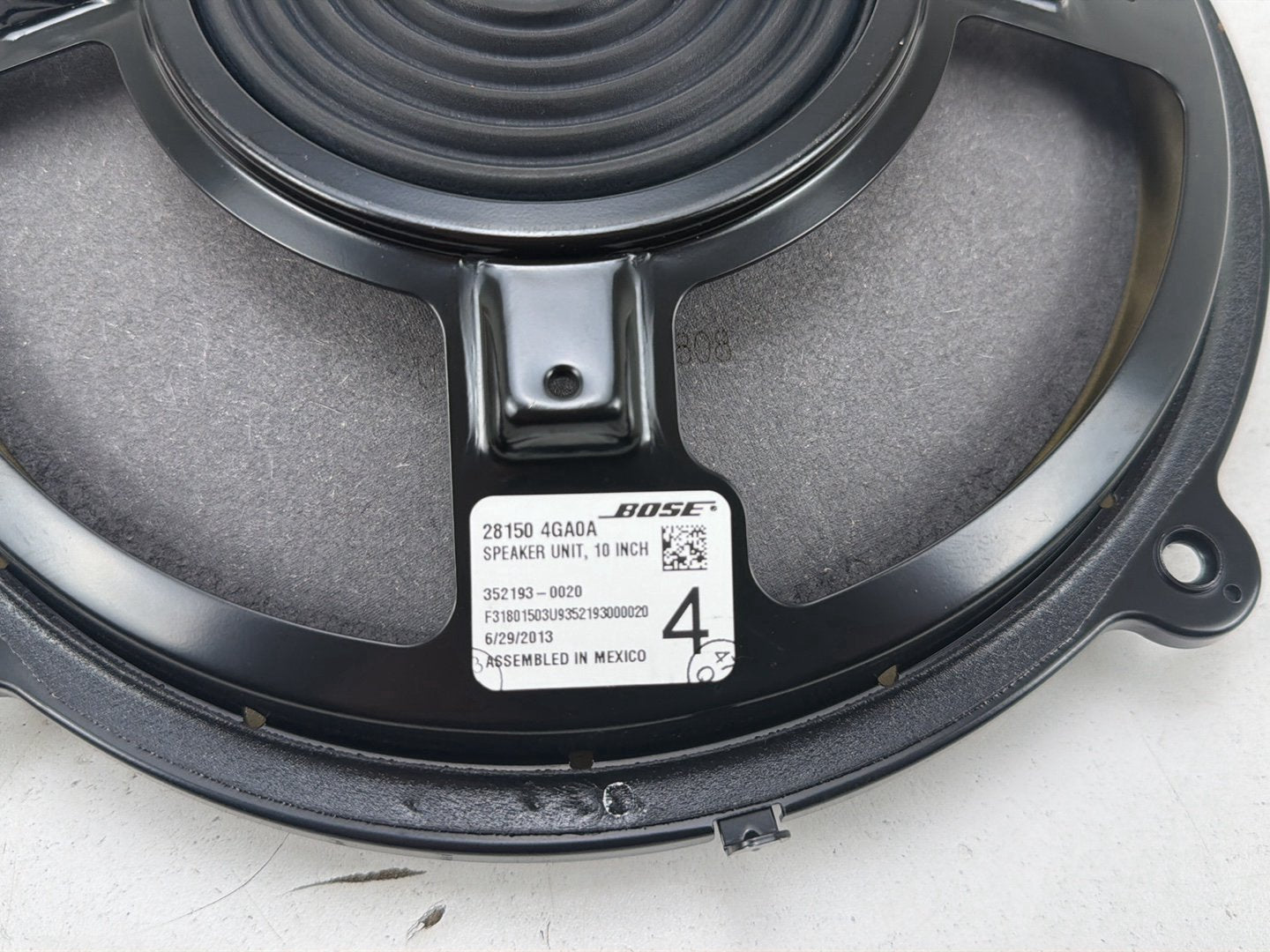 2014-2021 Infiniti Q50 Rear Deck Subwoofer Audio Speaker Unit Bose OEM