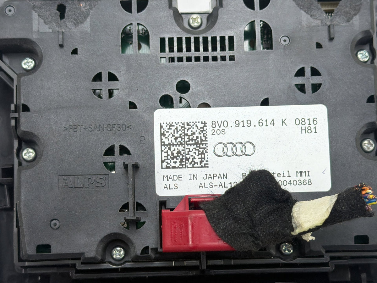 2015-2017 Audi A3 MMI Navigation Media Radio Control Switch Panel 8V0919614S OEM