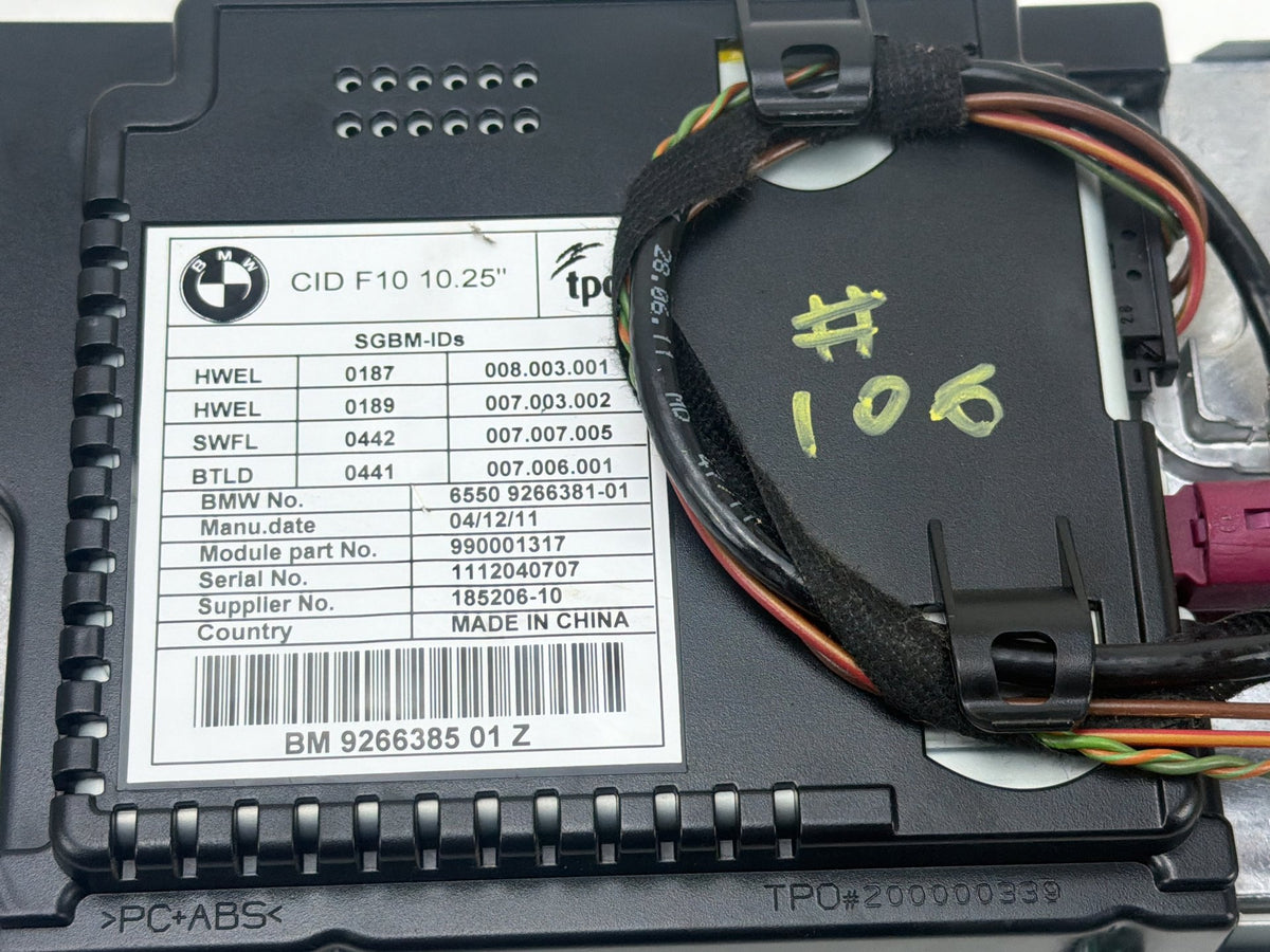 2011-2016 BMW 550i xDrive Information Multimedia iDrive Display Screen OEM