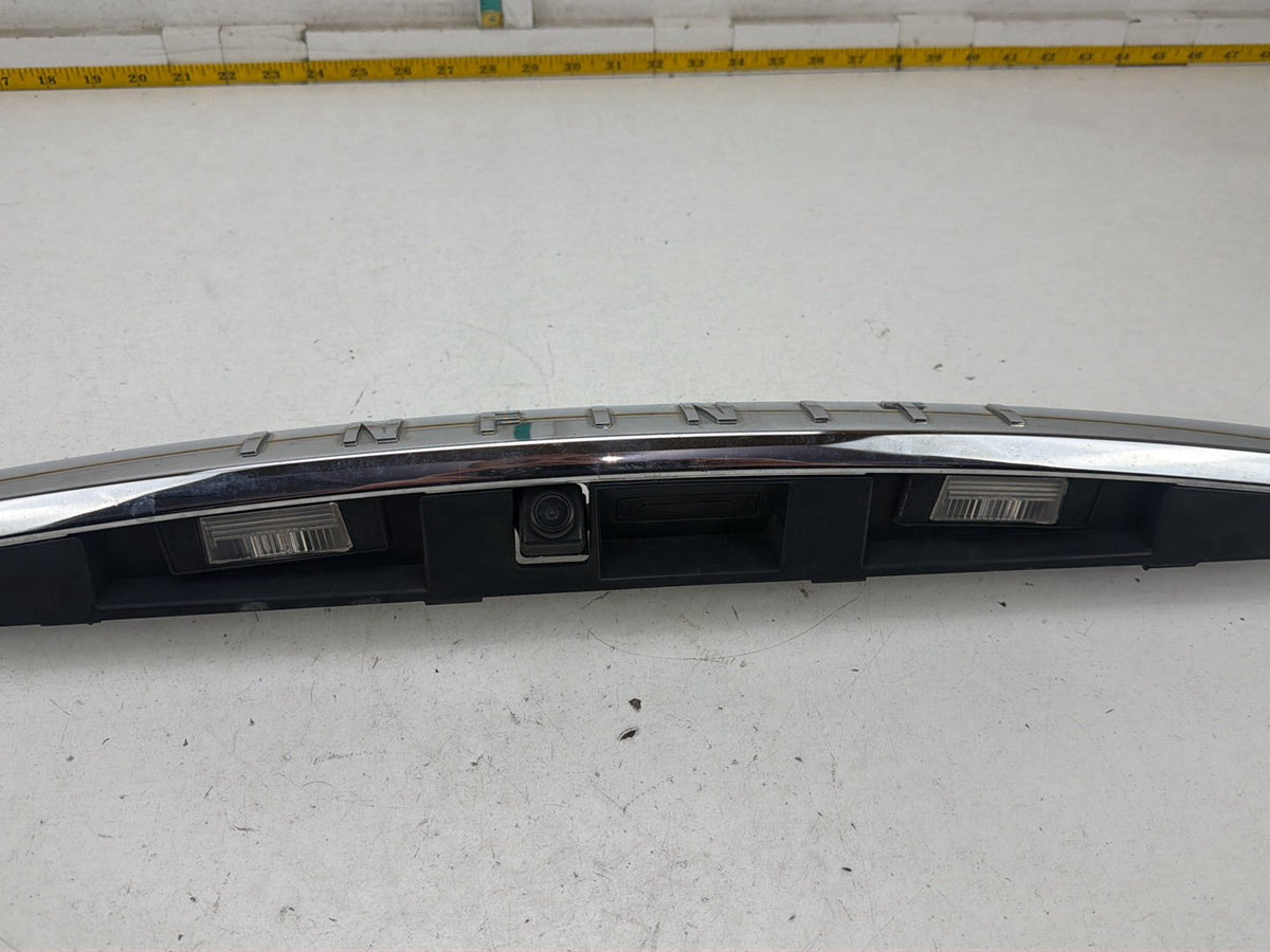 2014-2017 Infiniti Q50 Rear Trunk Chrome Finisher Molding Camera OEM